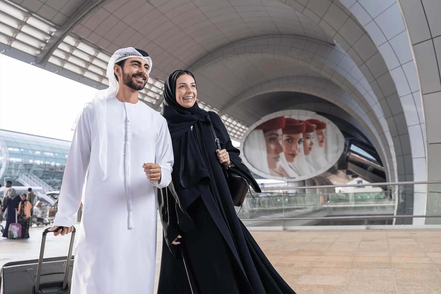 Passengers at Dubai International Airport
